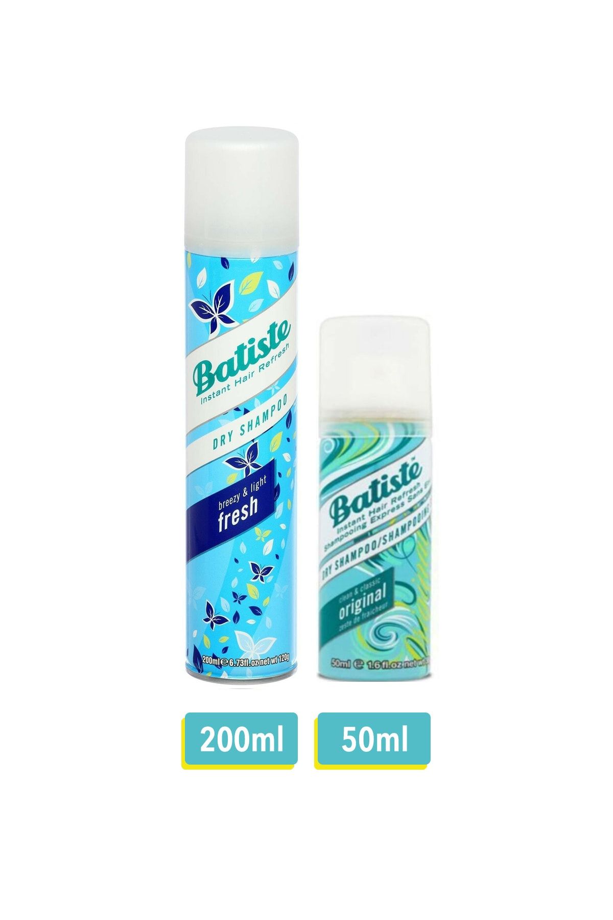 Batiste Fresh Kuru Şampuan 200 Ml (1 Adet) + Seyahat Boy Original 50 Ml (1adet) Set