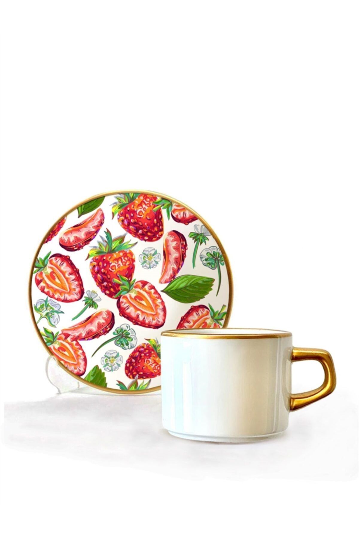 TOYGAR Asaf Çay Fincan Seti 6 Lı Strawberry