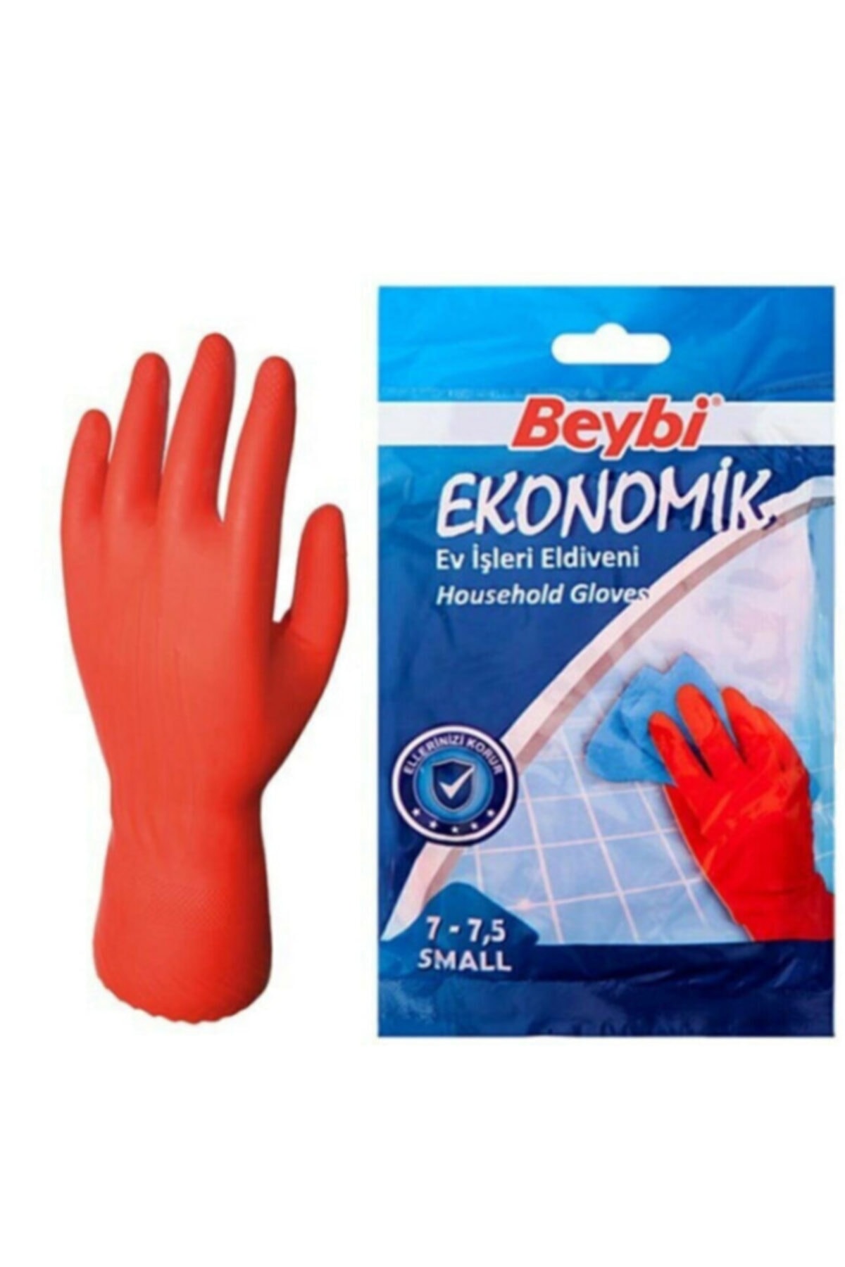 Beybi Ekonomik Ev Işleri Ve Bulaşık Eldiveni 7 7.5 S Beden (10 Çift)