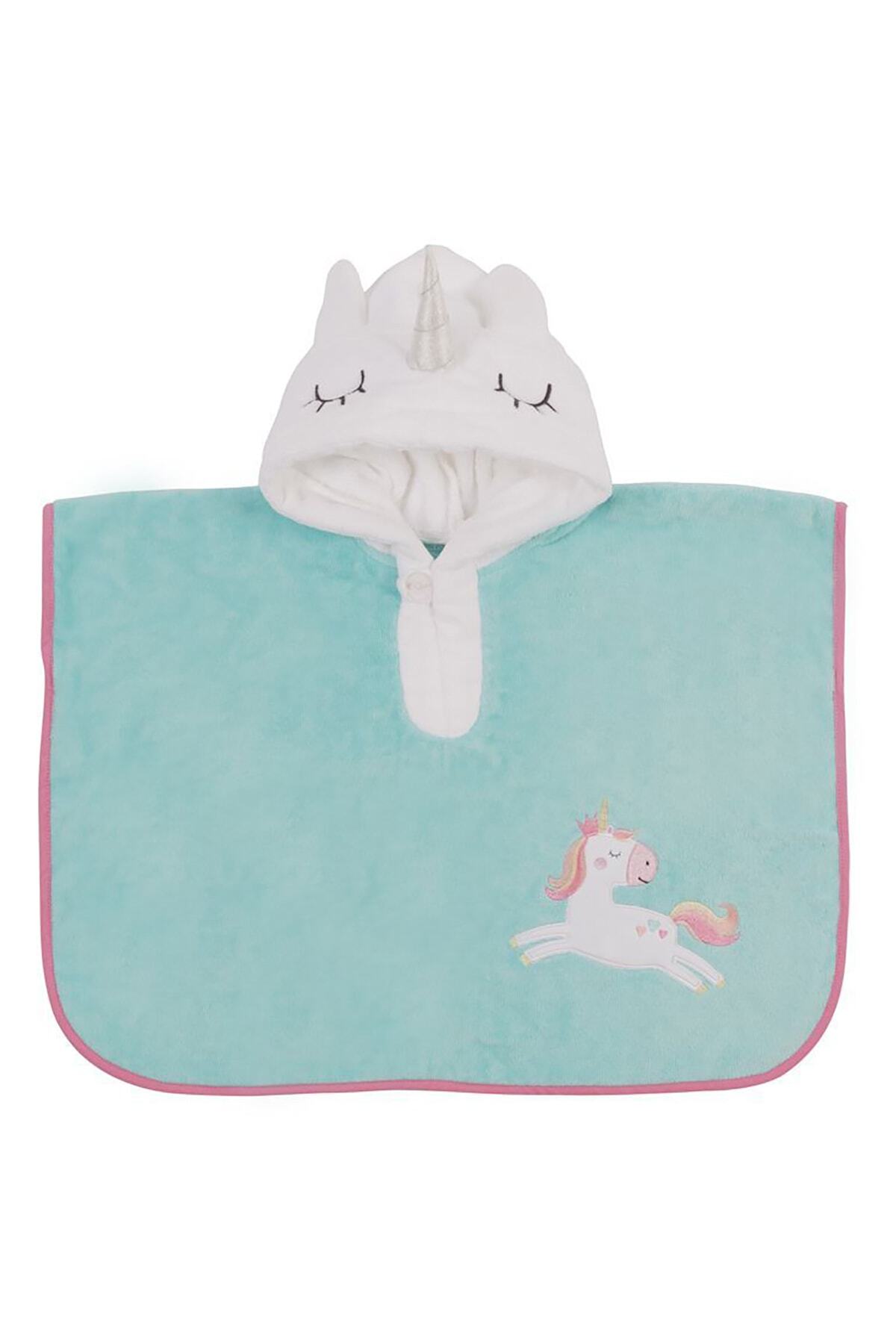 Alpar Tekstil Çocuk panço plaj havlusu - unicorn/1-3 yaş