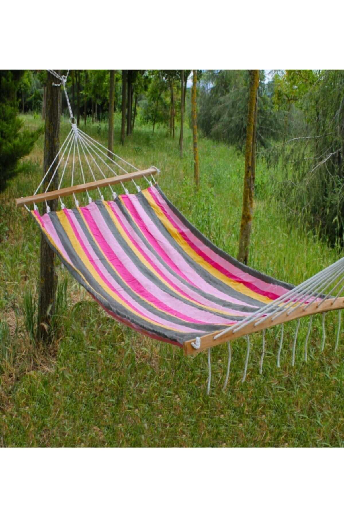 FARIST GARDEN Çift Kişilik Lüks Kumaş Hamak-bahçe Hamağı- Salıncak Hamak-gökkuşağı Kumaş Hamak- Piknik Hamağı