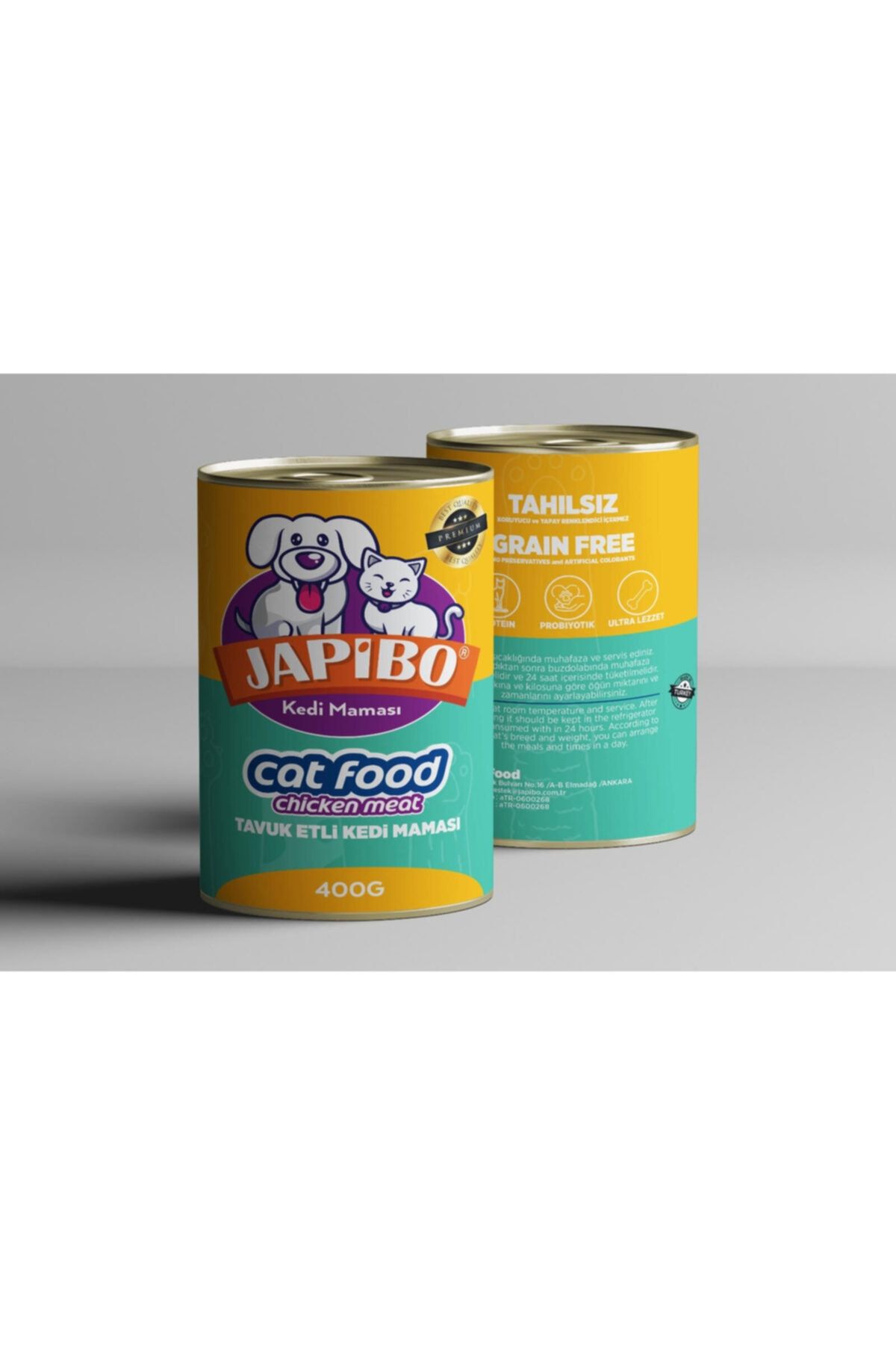 JAPİBO 24'lü Tavuk Etli Kedi Maması 24x400gr