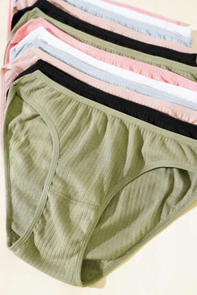 KADIN 12'Lİ COTTON  BİKİNİ 0592 (NEFEN ALAN DOKU KUMAŞ) Image 0