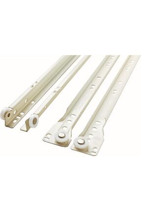 Klasik Kızaklı Dolap Çekmece Rayı Beyaz 40 Cm (VİDA DAHİL DEĞİL) - Çekmece Rayları - Tek Ebat Image 0