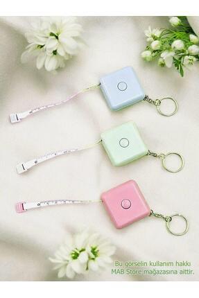 1.5 Metre Otomatik Saran Kare Mini Mezura 3'lü Set - Anahtarlıklı Makaralı Terzi Ölçüm Bandı 150 Cm Image 1