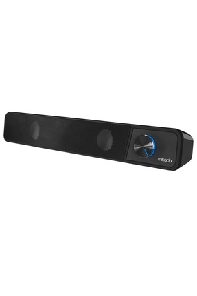MD-69S Siyah 3Wx2 Led Işıklı Multimedia Soundbar Speaker Image 0