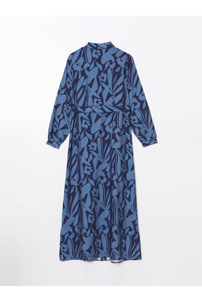 LCW Modest Çiçekli Kadın Gömlek Elbise Image 5