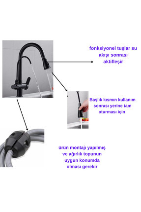Krom Aritmali Spiralli Mutfak Bataryası 3yollu Spiralli Arıtmalı Mutfak Eviye Bataryası Image 4