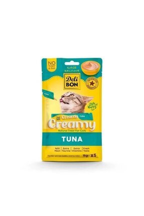 Creamy Ton Balıklı Sıvı Kedi Ödül Maması 5x15 Gr Image 0