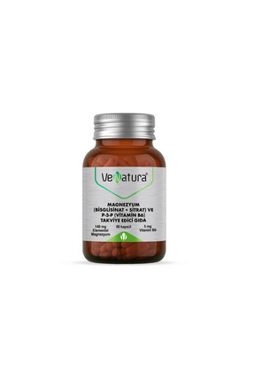 Magnezyum Bisglisinat + Sitrat ve P-5-P (Vitamin B6) 60 Kapsül Image 0