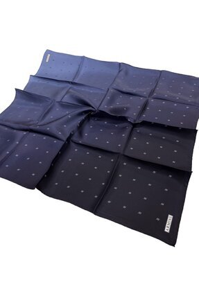 İpek Eşarp Nostalji - 8338-82 Lacivert Mavi Twill Image 0