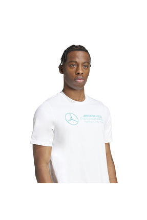 Mercedes Dna Erkek Beyaz Günlük Stil T-Shirt JV5456 Image 4