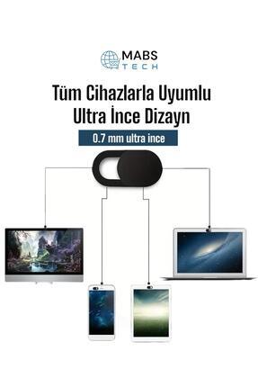 Telefon Tablet Laptop Kamera Lens Kapatıcı 3'lü Beyaz - Aç Kapa Sürgülü Webcam Gizleyici Aparat Image 3