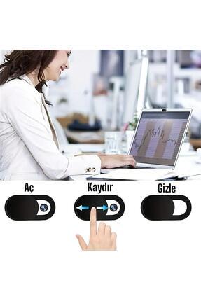 Telefon Tablet Laptop Kamera Lens Kapatıcı 3'lü Beyaz - Aç Kapa Sürgülü Webcam Gizleyici Aparat Image 1