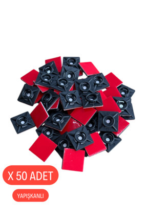 50 Adet Yapışkanlı Kroşe Siyah 19x19 Image 0