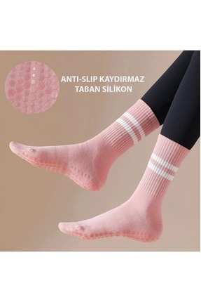 1 Çift Kaydırmaz Tabanlı Yoga-Pilates  ve Spor Çorabı ANTI-SLIP Image 0