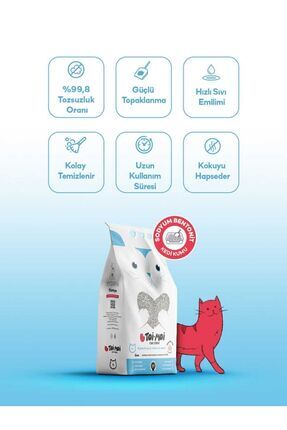 4'lü Avantaj Paketi Topaklanan,tozsuz,hijyenik Marsilya Sabunlu Bentonit Kedi Kumu 4x5lt Image 3