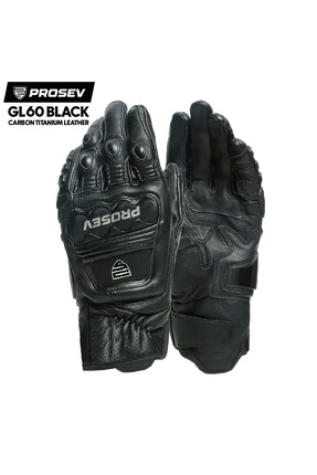 GL60 CARBON TİTANTUM DERİ ELDİVEN SİYAH Image 1