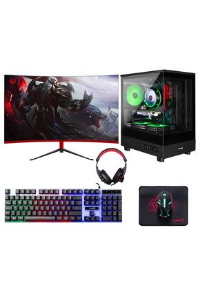 Tx6008 i5 4440 16GB Ram 512GB SSD 8GB RX580 23.6 Curved 100Hz Masaüstü Oyun Bilgisayarı Image 0