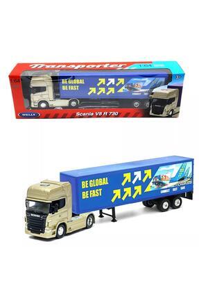 Oyuncak Metal Model Scania Dorseli Tır Gold Metalik Kafa 1 / 64 Image 0