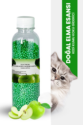 Kedi Kumu Kokusu, Koku Giderici Granül, Elma Ferahlatıcı Etkili, Kokusuz Tuvalet Için, 250ml Image 0