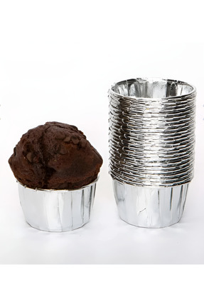 MUFFİN CUP CAKE SİLVER 25 ADET GÜMÜŞ KEK KAPSÜL Image 0