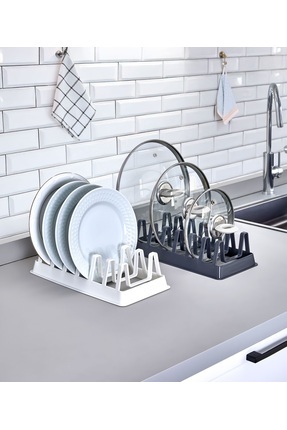1 Adet Raffy 6 Bölmeli Tencere Kapak Tabak Düzenleyici Organizer G-234 Image 0