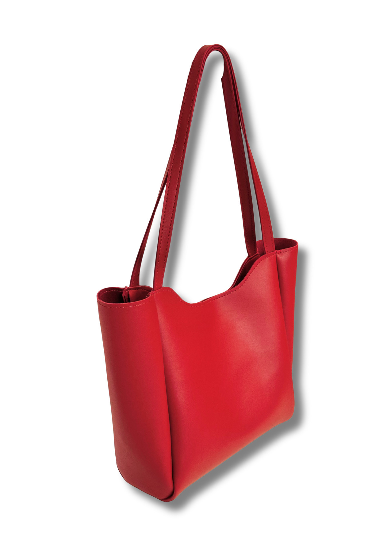 کیف دستی و شانه ای زنانه قرمز خرید با زیپ و بسته شدن محکم