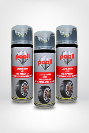 Lastik Tamir Spreyi Kiti Acil Lastik Şişirici 400 ml 3 Adet Set (S.T.T:17.01.2028) Image 0