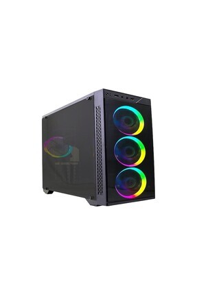 Vk-C12B Psu Yok 4X Rainbow Fixed Led Fan Midi Tower Image 0