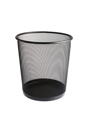 | Metal Perfore Çöp Kovası, Büyük Boy, Siyah, 12 Litre, Paslanmaz Metal Image 0