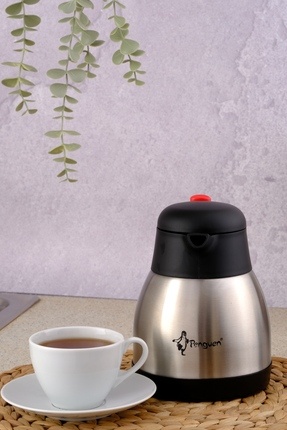 Paslanmaz Çelik Çay Termosu 1 Litre | 12-24 Saat Soğuk, 8-12 Saat Sıcak Tutma | Paslanmaz Çelik Image 0