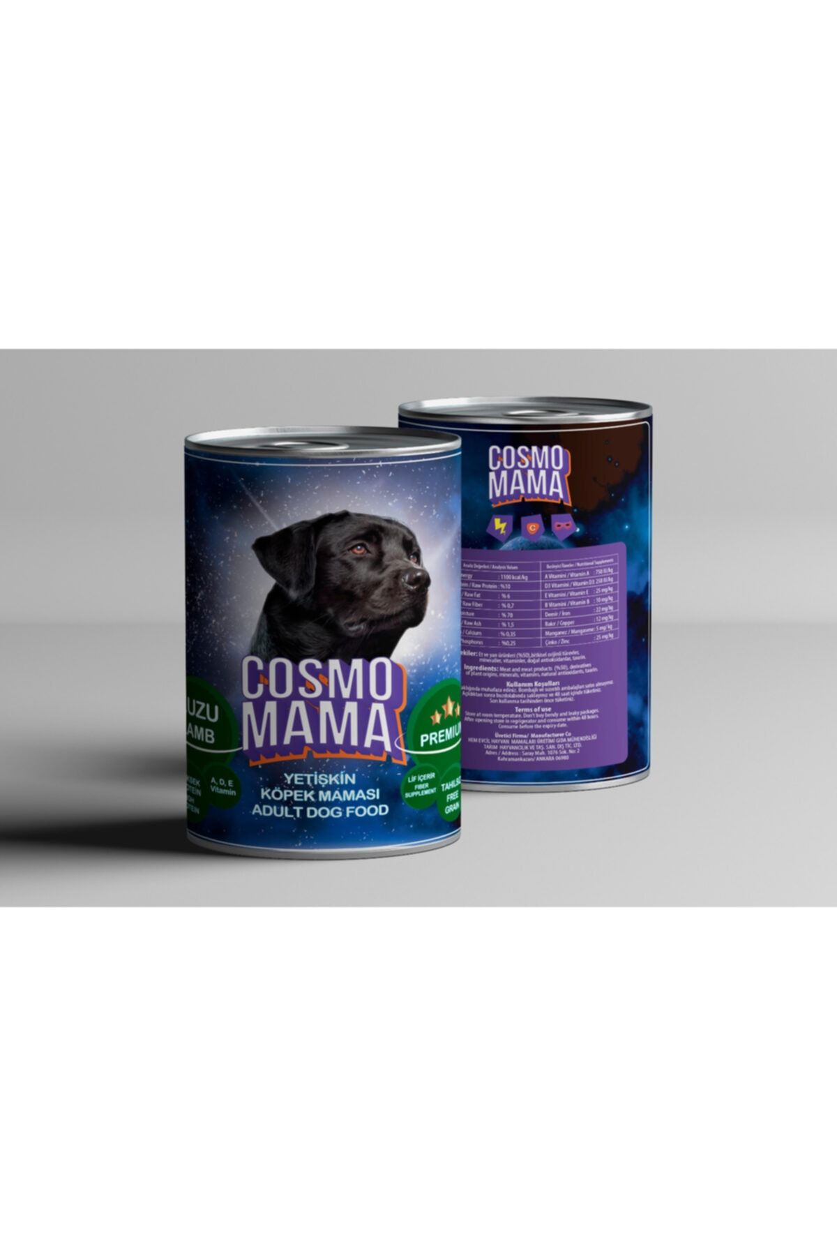 Cosmo Kuzu Etli Konserve Yaş Mama 415 gr 12 Adet