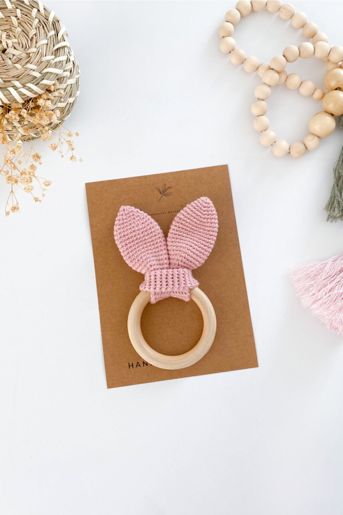 By Nur Erten Tavşan Kulak Akçaağaç Amigurumi Diş Kaşıyıcı Özel Tasarım Bebek Hediyesi
