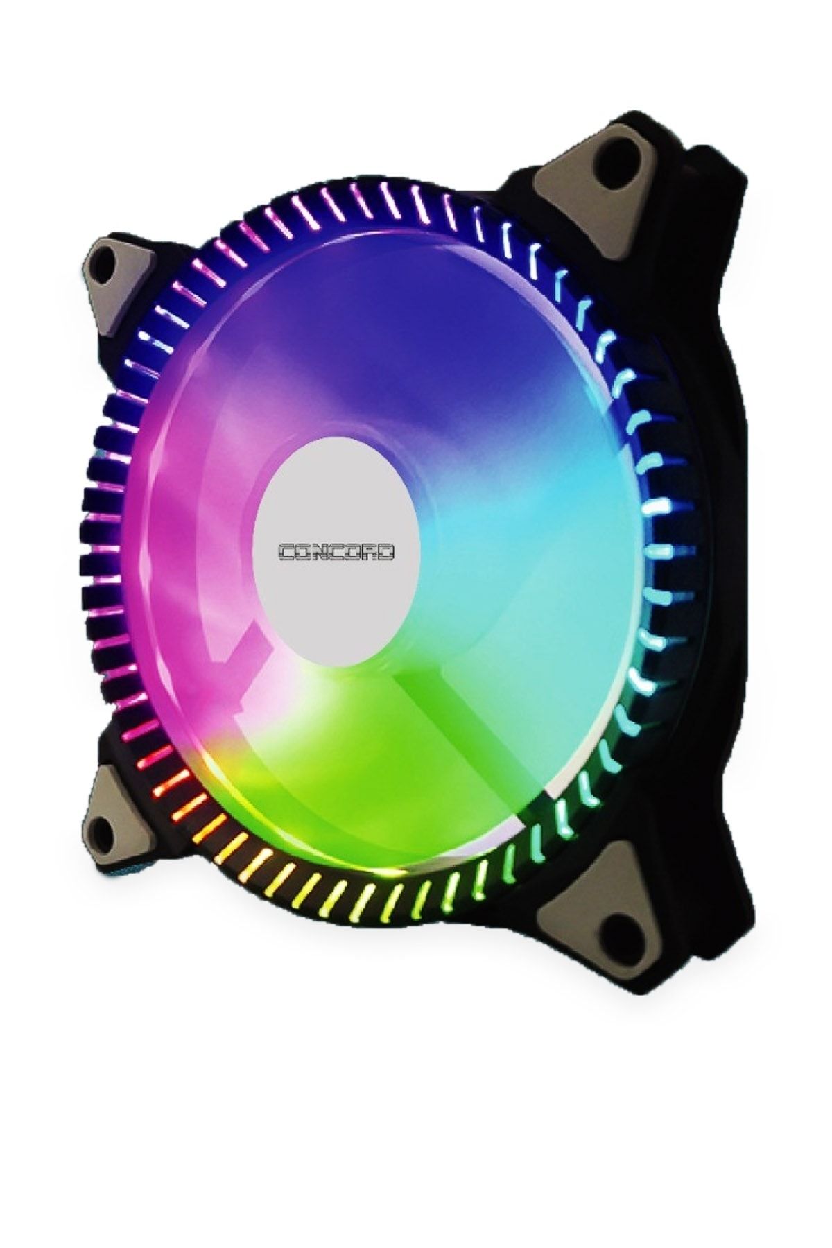 Concord C-894 Rgb 3 Renk Rainbow Gökkuşağı 12cm Kasa Geniş Fan