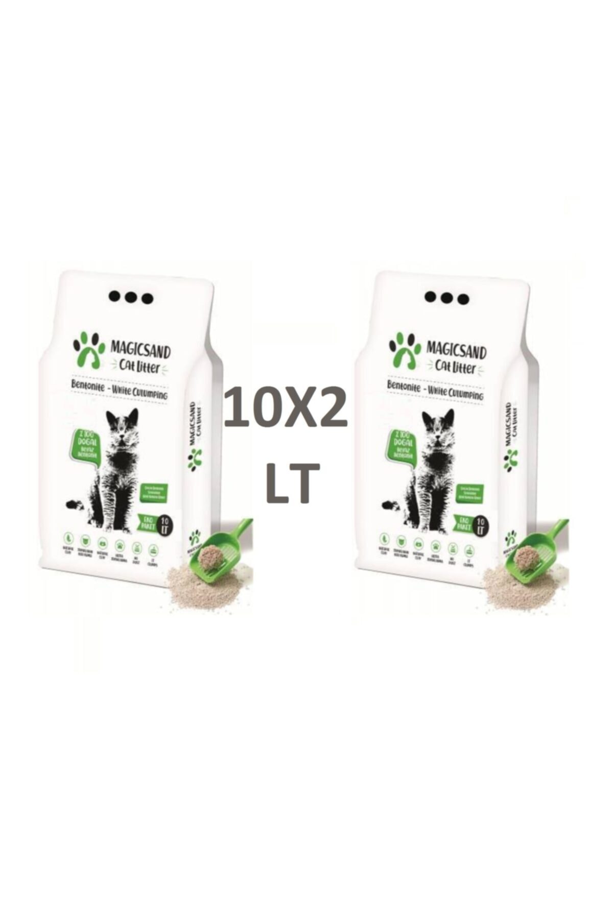magicsand Cat Litter Bebe Pudra Kokulu Ince Taneli Kedi Kumu - 20 Lt 2x10 Lt