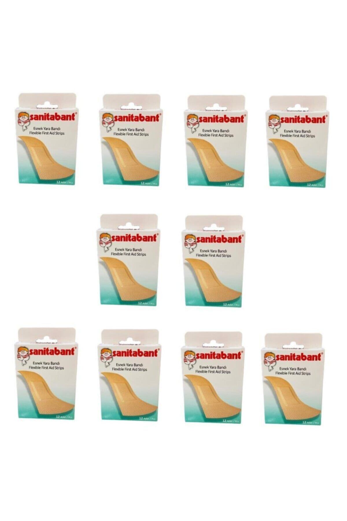 Sanitabant Esnek Yara Bandı 12 Li 10 Kutu (120 Adet)