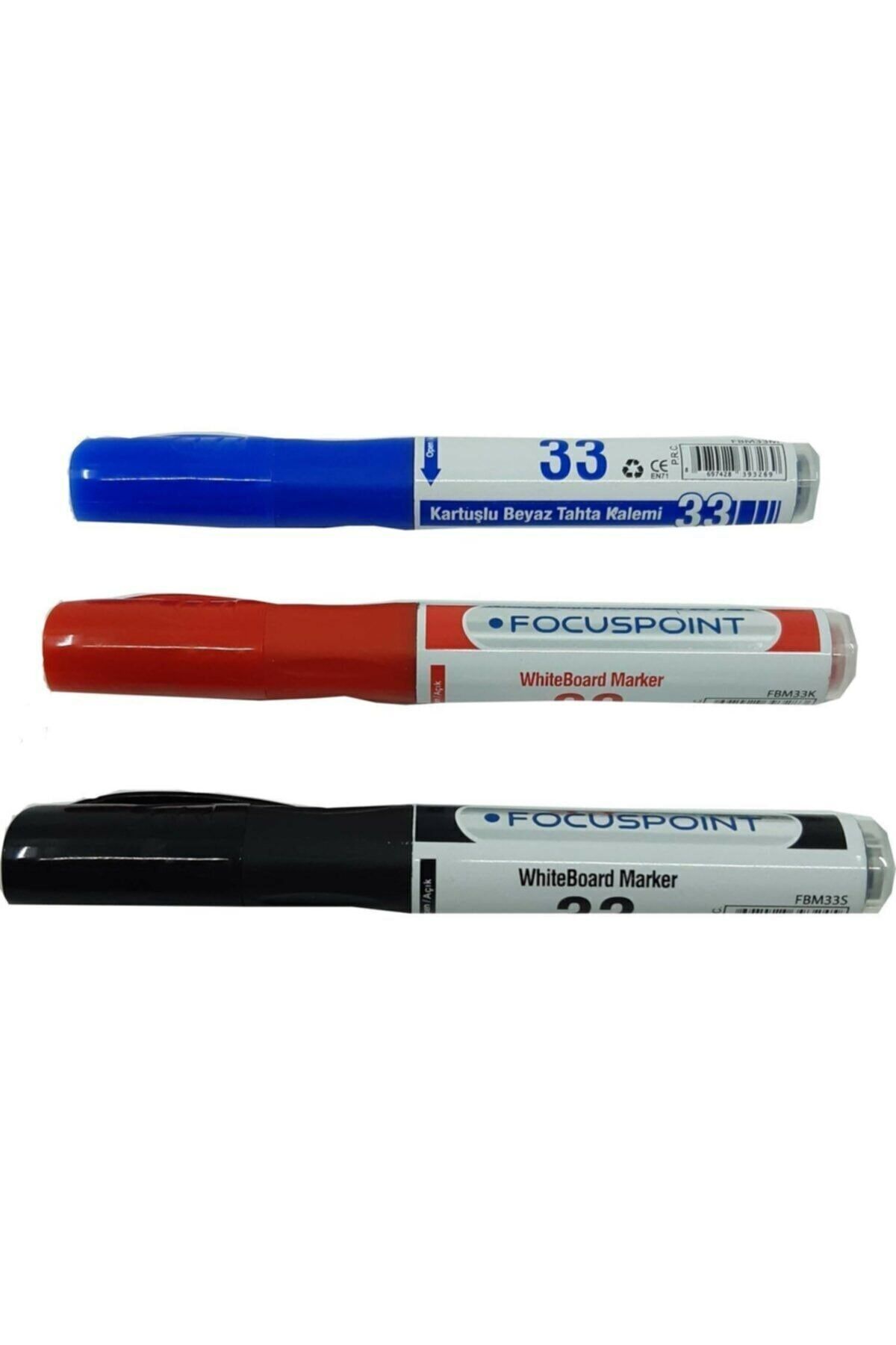 Focuspoint Kartuşlu Tahta Kalemi 3 Lü Set