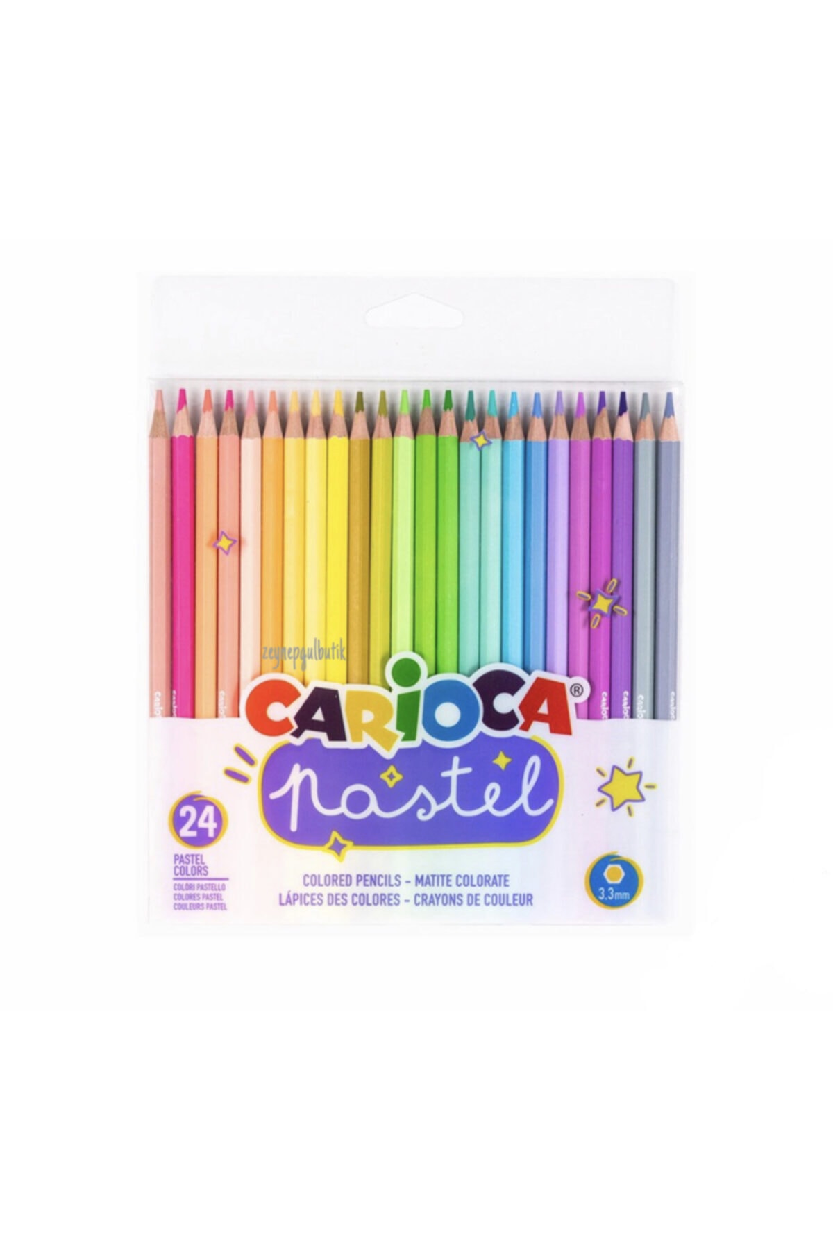 CARIOCA Pastel Renkler Kuru Boya Kalemi 24’lü