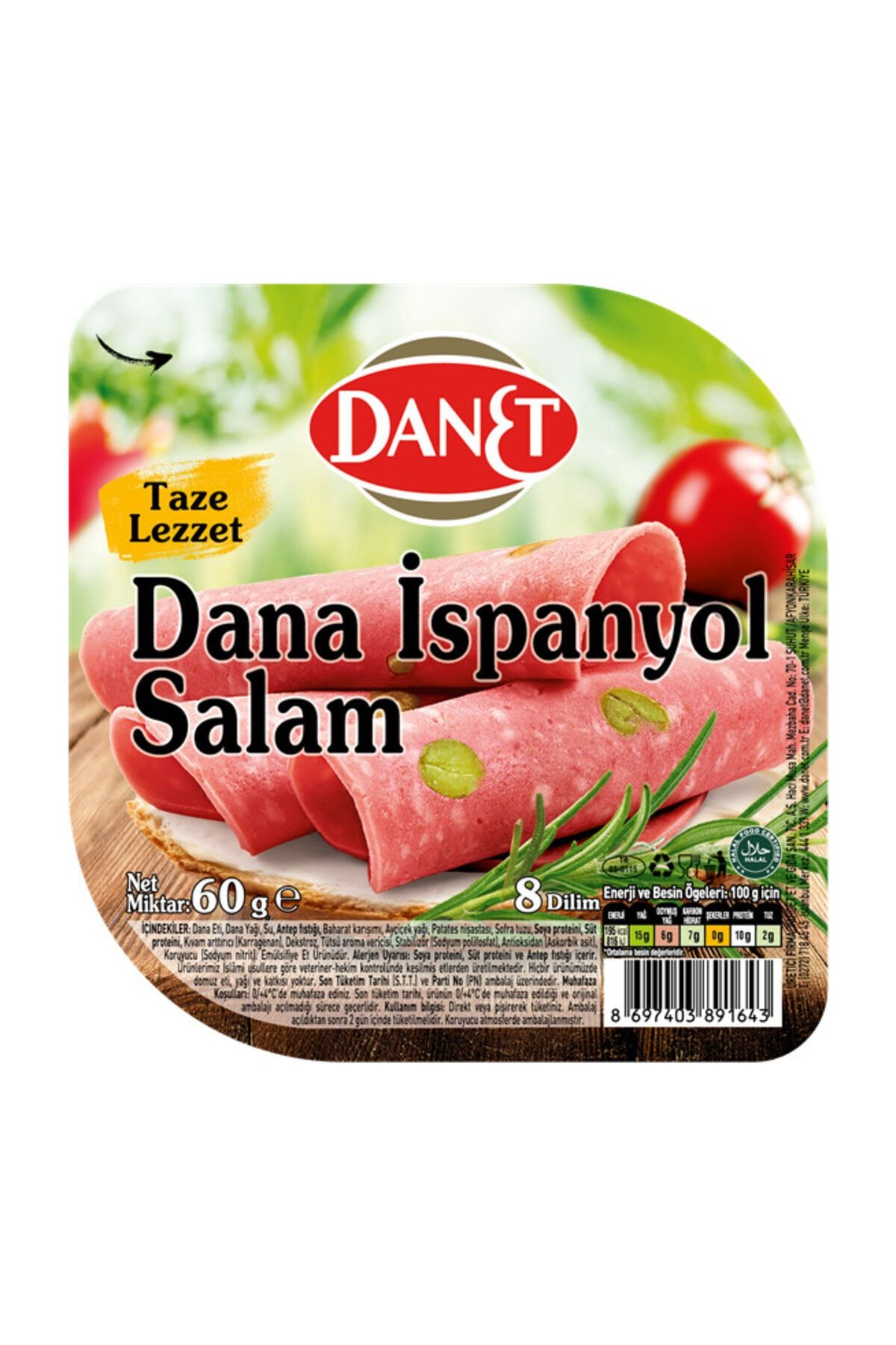 Danet Dana Salam İspanyol Tadımlık 60 gr