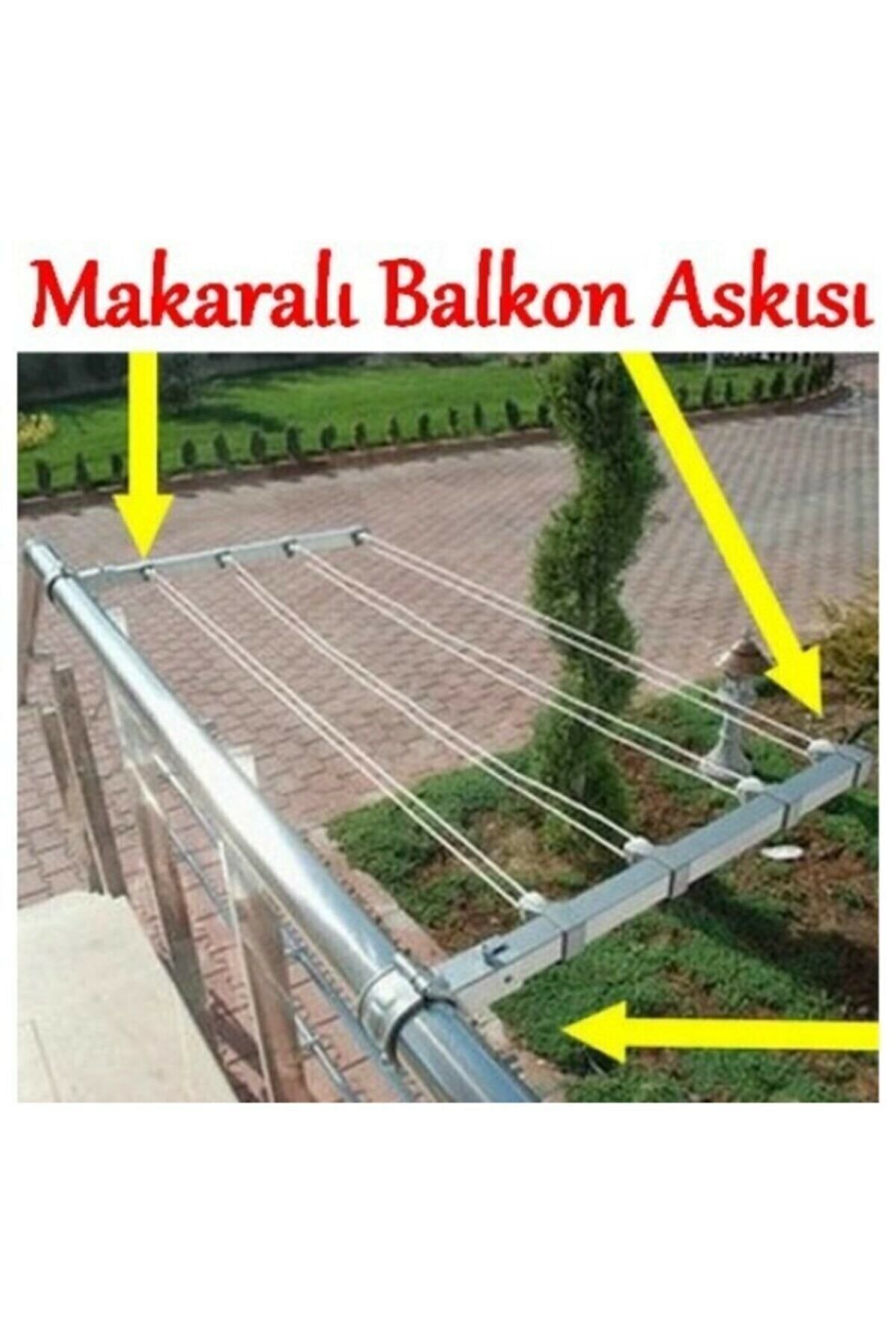 Neler Geldi Neler Balkon Kurutmalık Makaralı Katlanır Çamaşır Askısı Balkon Çamaşır Kurutma Askısı
