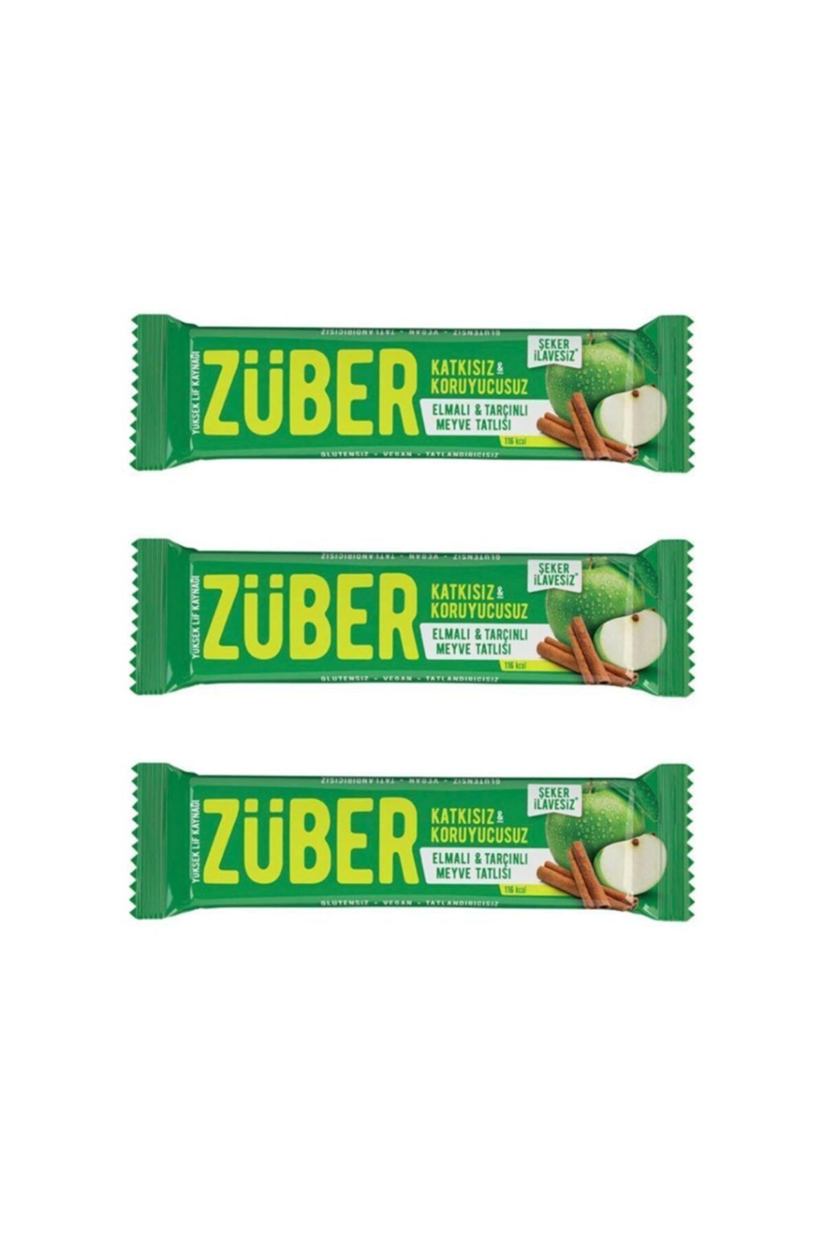 Züber Glutensiz Elmalı Tarçınlı Meyve Bar 40gr x 3 Adet