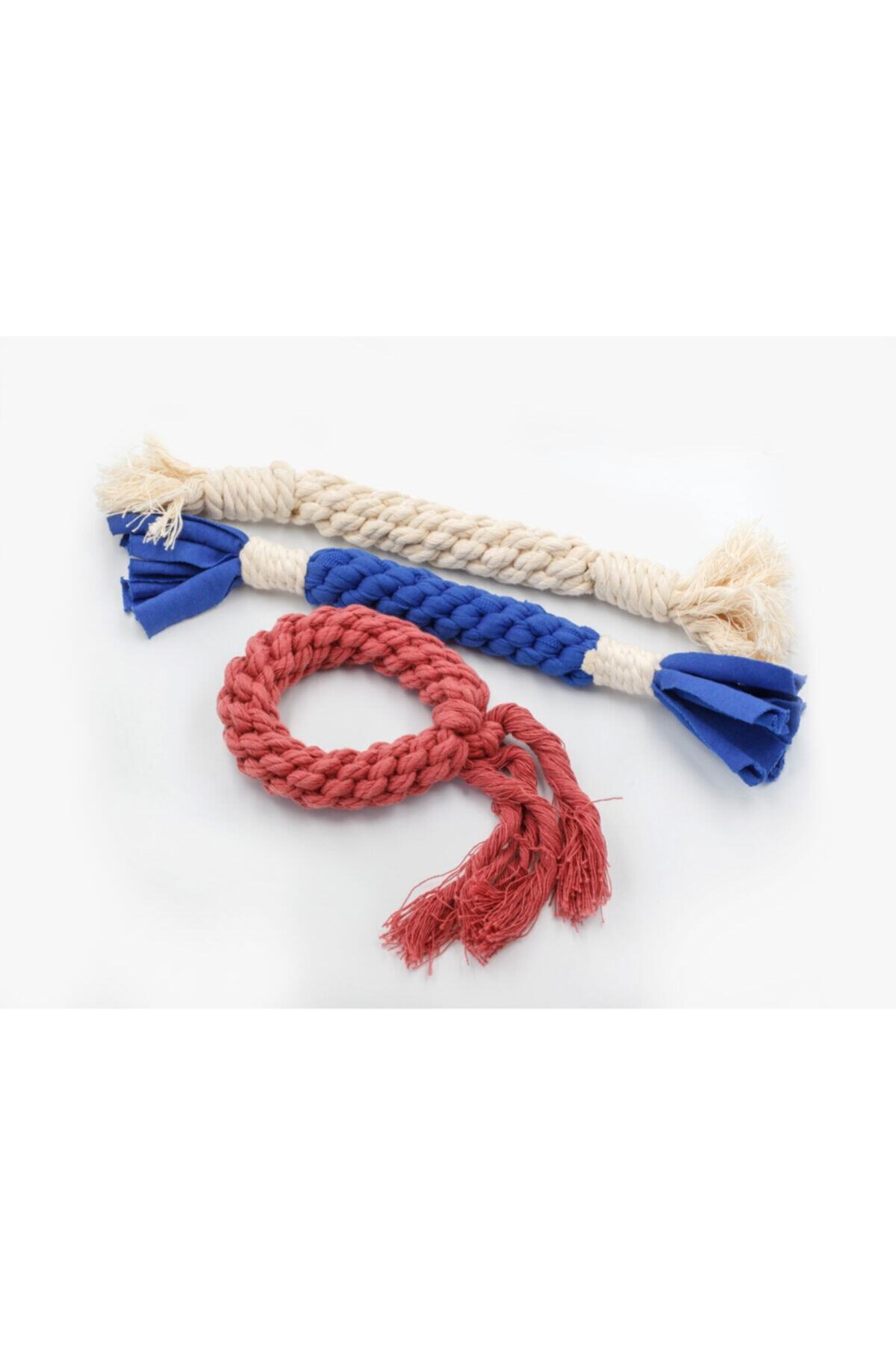 wood and tail Kedi Köpek Diş Kaşıma Çekiştirme Oyuncağı Stres İpi Seti