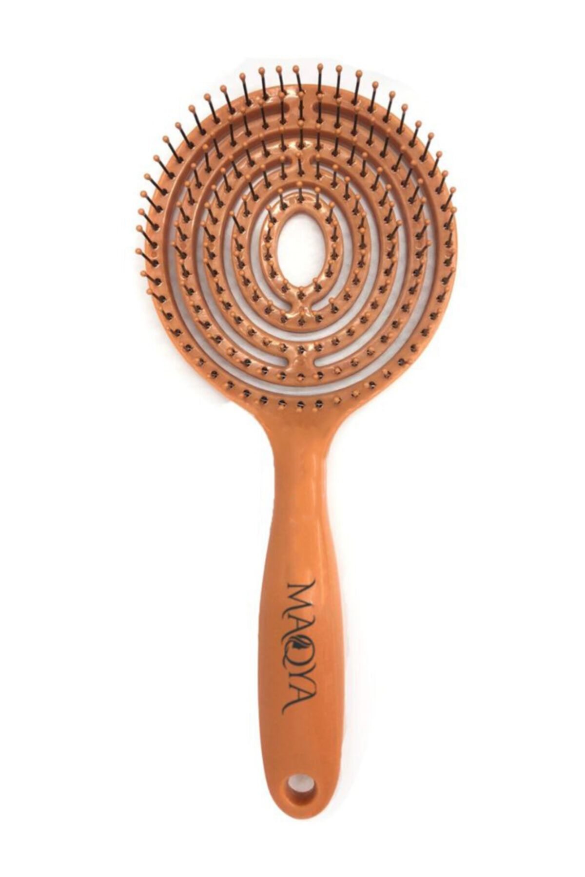 MAQYA Cosmetics Turuncu Üç Boyutlu 3d Profesyonel Oval Saç Fırçası 02 (h-mt)
