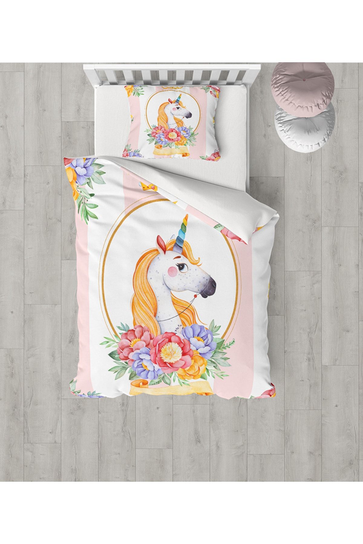 Evperest Unicorn Taçlı Yatak Örtüsü