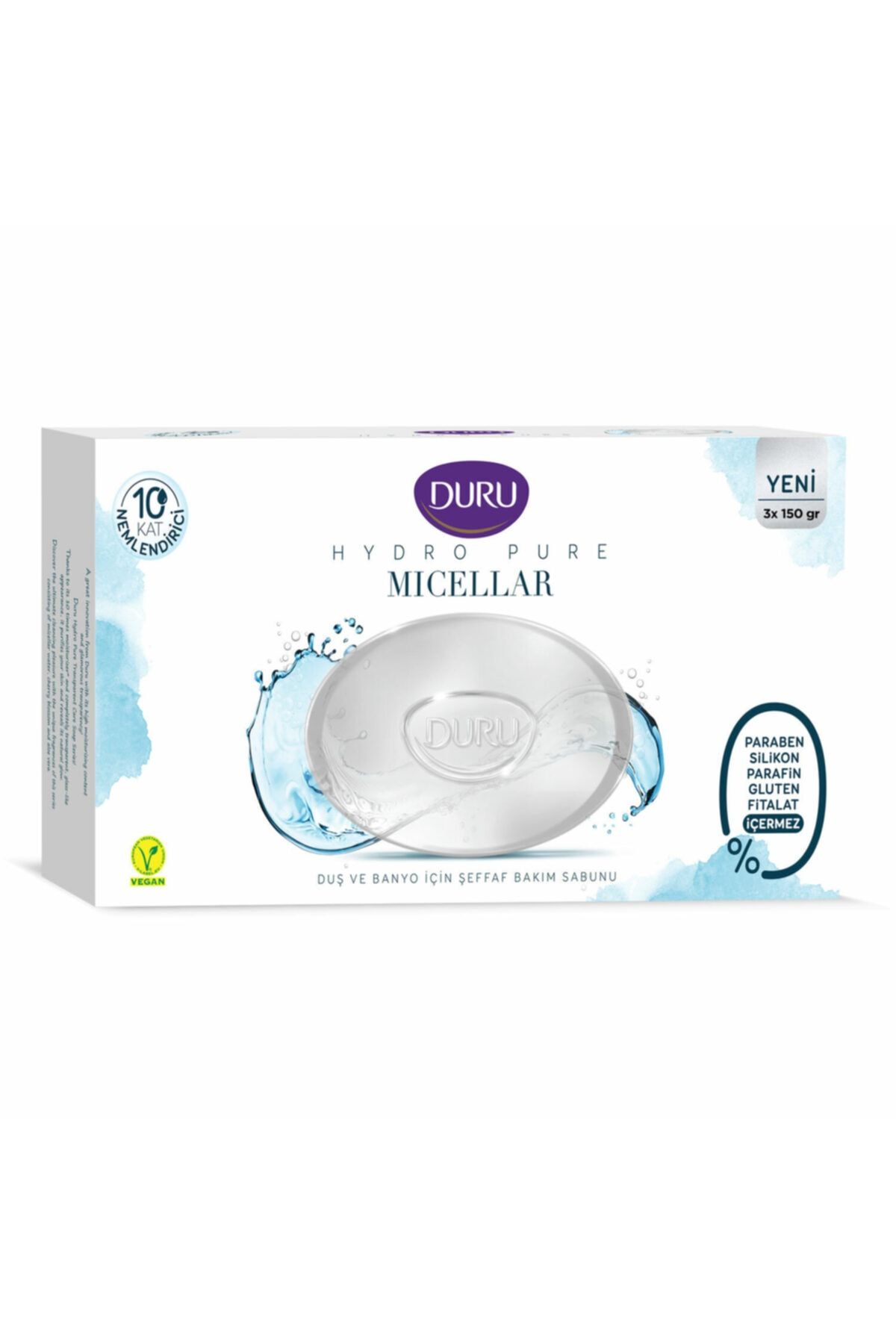 Duru Hydro Pure Micellar 3 Adet Sabun 450 gr