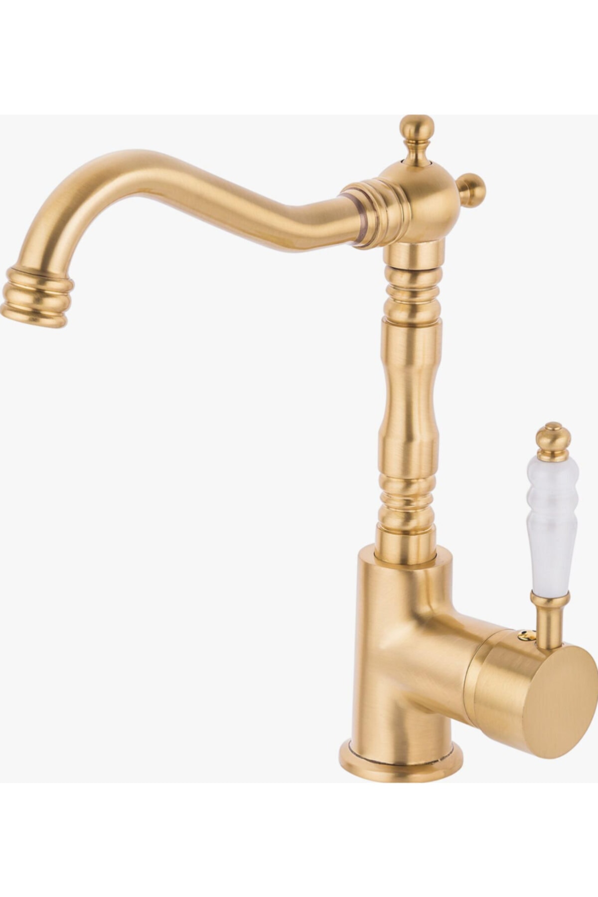 LPD LİDER Mat Altın Lavabo/evye Bataryası Porselen Kollu