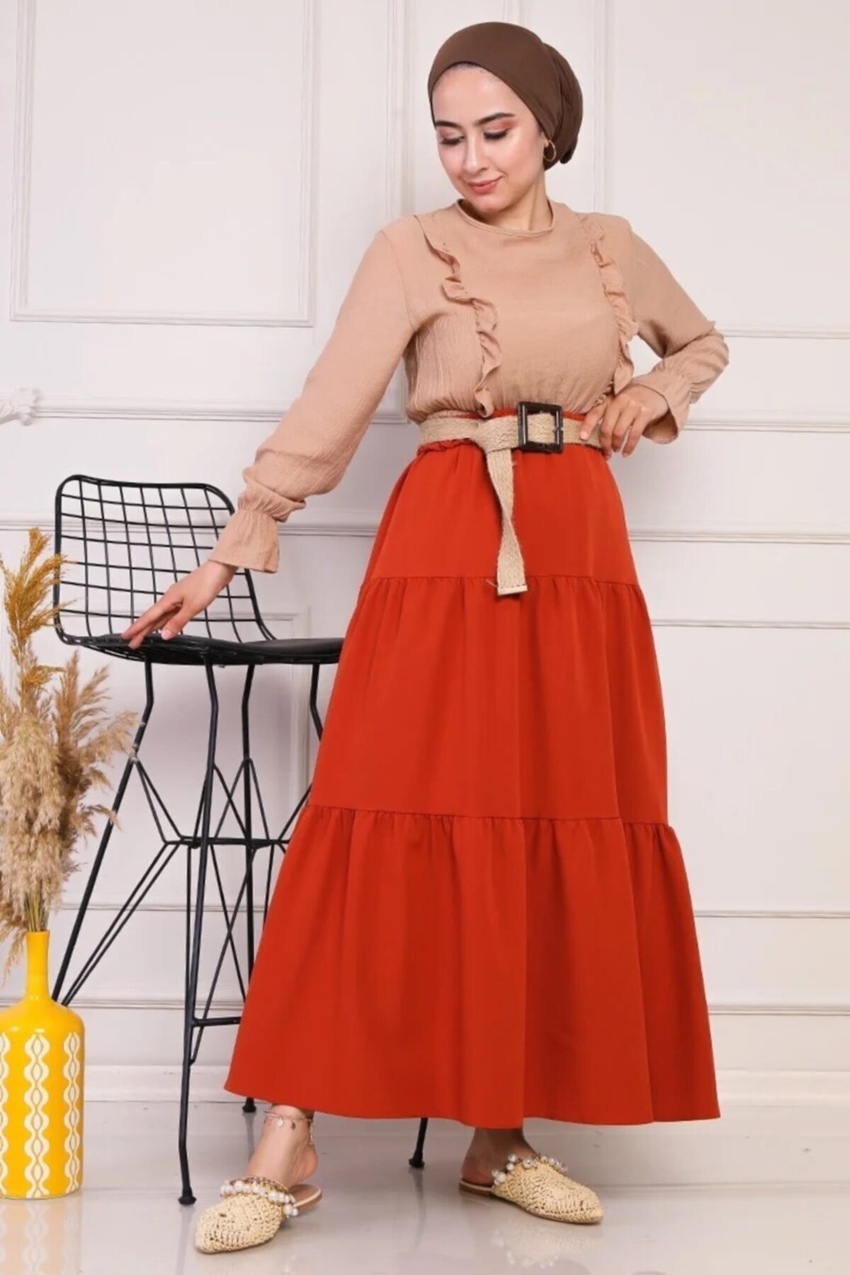 benguen 21052 Beli  Lasti kli  Tesettür Etek