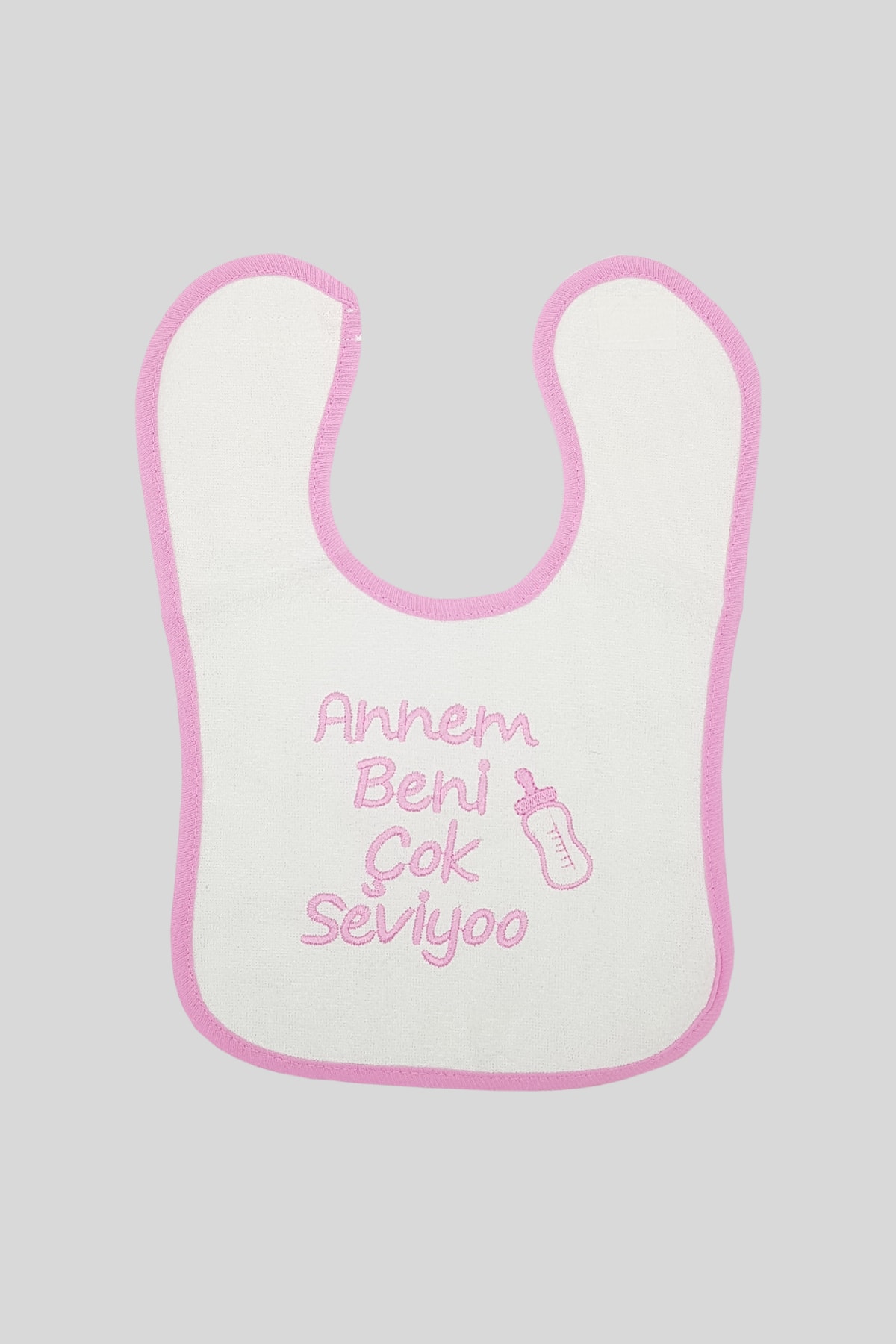 Pamuksu Eko Annem Bebek Önlük Pembe