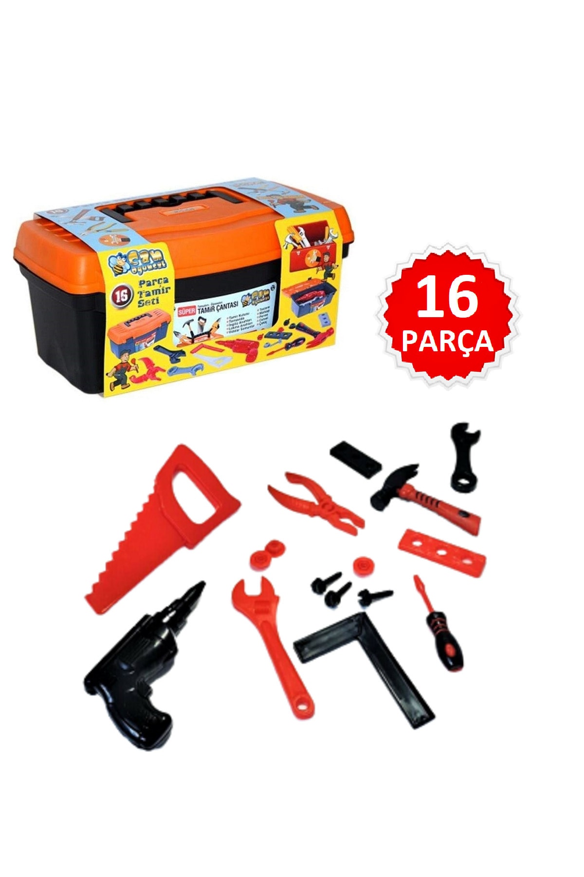 Toysberg Kutulu Tamir Seti 16 Parça Çantalı Tamir Seti